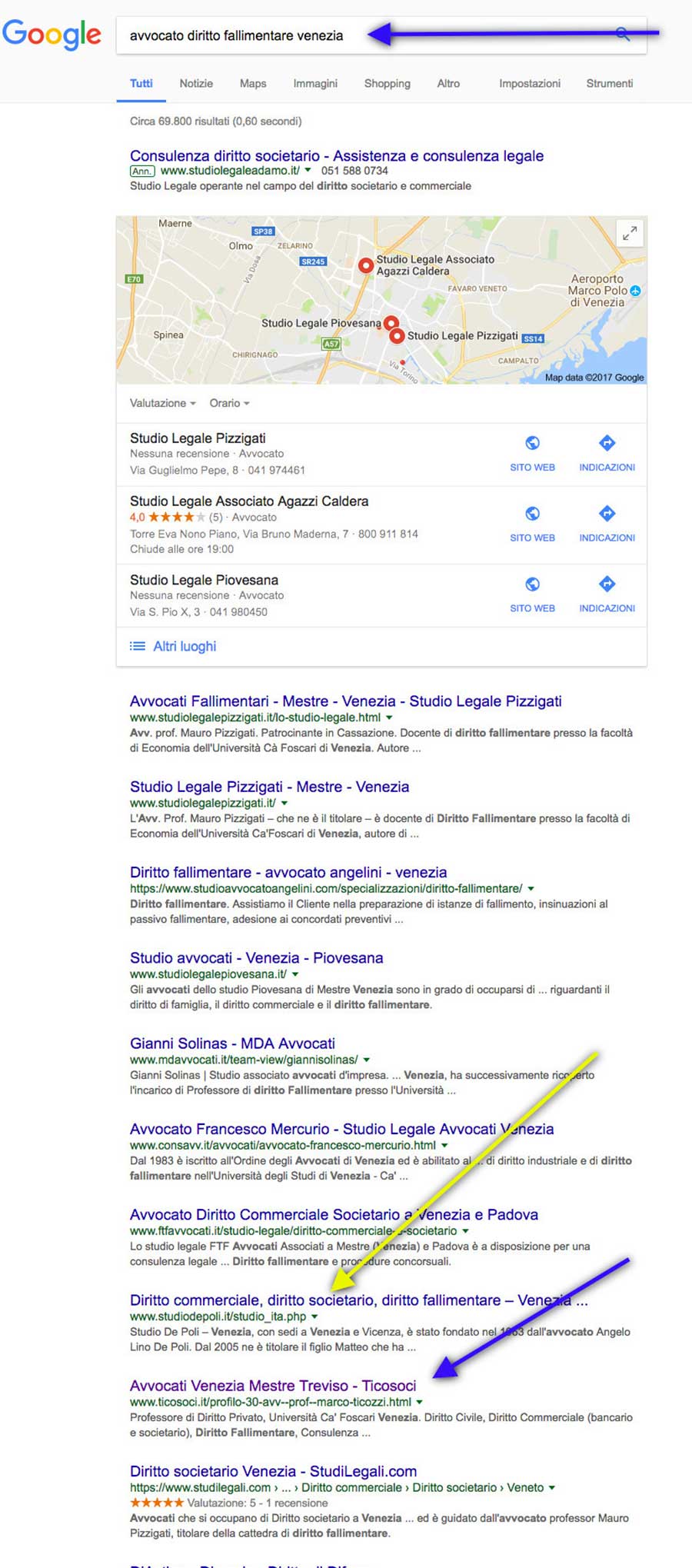 avvocato diritto fallimentare venezia screenshot